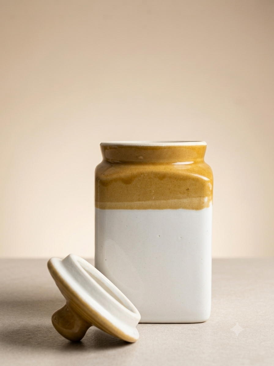 ceramic storage jar with knob lid for home decor ceramic storage jar with knob lid for home decor